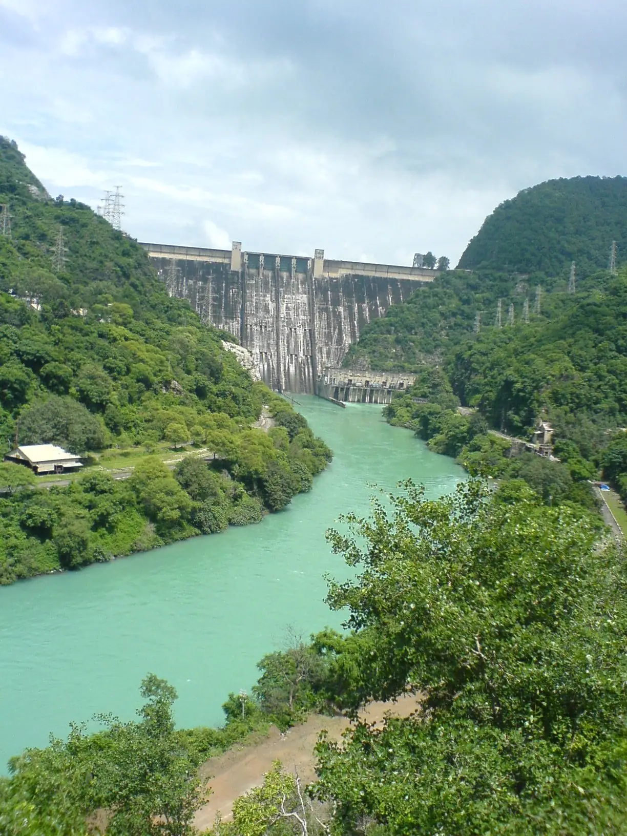 Bhakra Dam and the Sutlej river near Nangal